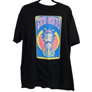 RICK and MORTY New Short Sleeve Graphic Tee Retro Multicolored Size L
